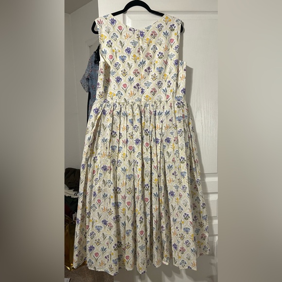 JessaKae Nantucket Grove Cream Floral Midi Dress - Picture 5 of 5